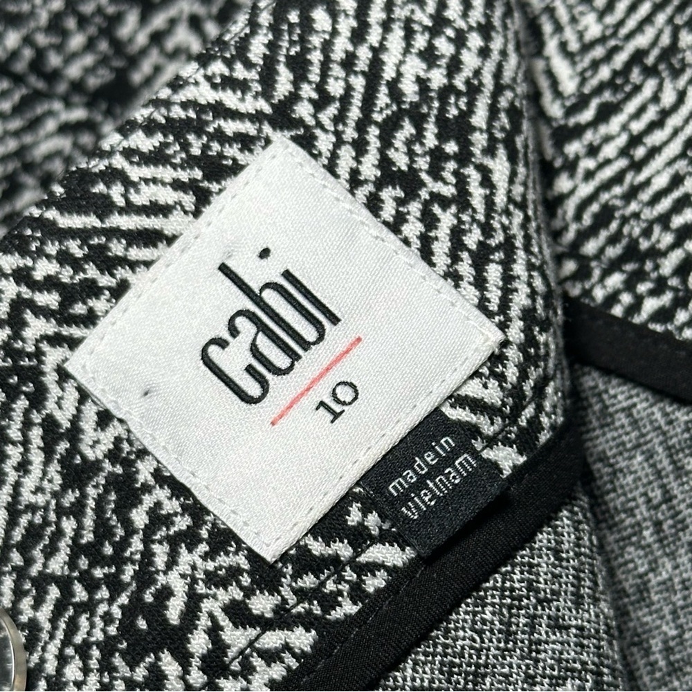 Cabi Elegant Black and White Printed Women's Workwear Pencil Skirt Sz 10 - Picture 11 of 13
